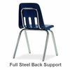 Virco 9000 Series 18" Classroom Chair, 5th Grade - Adult with Nylon Glides - Black Seat 9018